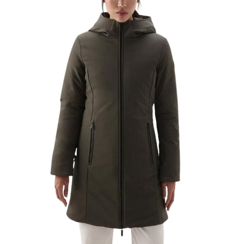 Parka Donna Firth in Softshell Verde WOOLRICH- Francavilla Moda