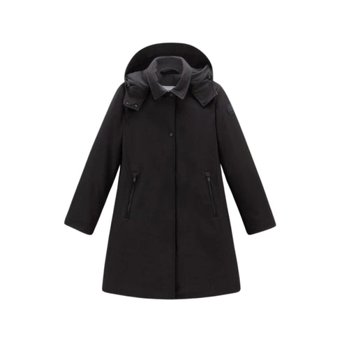 Woolrich Parka lungo Parka Donna lungo con cappuccio Firth Nero - Francavilla Moda
