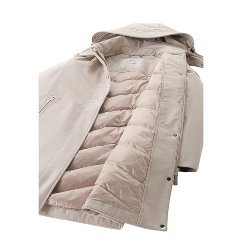 Woolrich Parka lungo Parka Donna lungo con cappuccio Firth Mastice A23-WOOLRICHCFWWOU0890FRUT3496-7125-S - Francavilla Moda