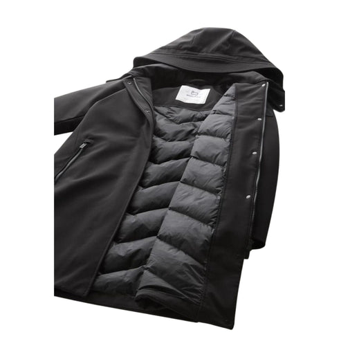 Woolrich Parka lungo Parka Donna lungo con cappuccio Firth Nero - Francavilla Moda