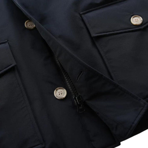 Parka Uomo Arctic Anorak con pelliccia e tracolla interna Blu WOOLRICH- Francavilla Moda