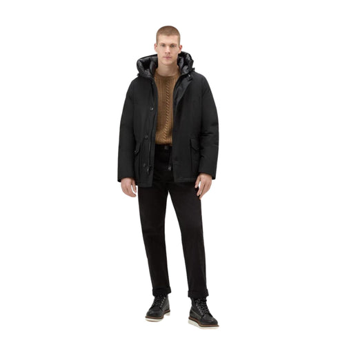 Woolrich Parka medio Parka Uomo Arctic Anorak Nero - Francavilla Moda