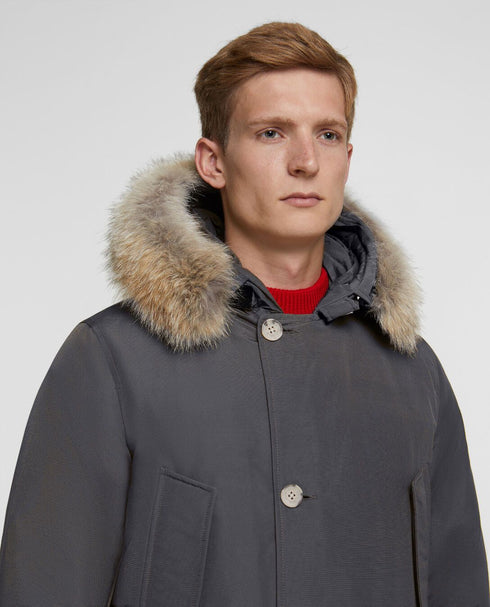 Parka Uomo Arctic Parka DF regular fit Grigio scuro WOOLRICH- Francavilla Moda