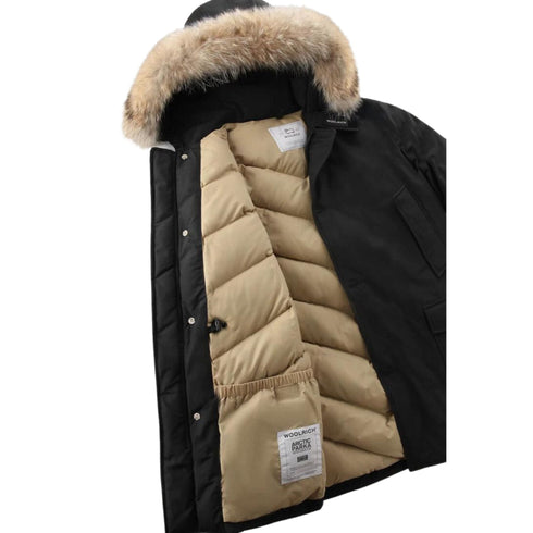 Woolrich Parka lungo Parka Uomo lungo Arctic Nero - Francavilla Moda