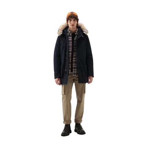 Woolrich Parka lungo Parka Uomo lungo Arctic Blu A23-WOOLRICHCFWOOU0482MRUT0001-MLB-S - Francavilla Moda