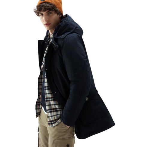 Woolrich Parka lungo Parka Uomo lungo Arctic Blu A23-WOOLRICHCFWOOU0482MRUT0001-MLB-S - Francavilla Moda