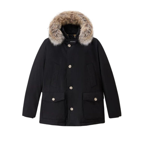 Woolrich Parka lungo Parka Uomo lungo Artic Anorak Nero - Francavilla Moda