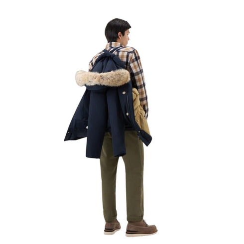 Woolrich Parka lungo Parka Uomo lungo Artic Anorak Blu A23-WOOLRICHCFWOOU0484MRUT0001-MLB-S - Francavilla Moda