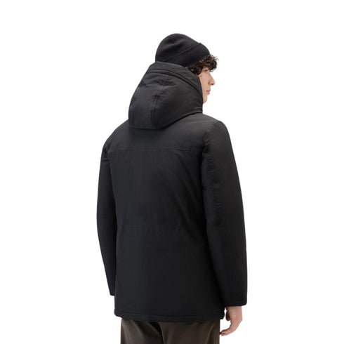 Woolrich Parka lungo Parka Uomo lungo in tessuto Ramar Nero A23-WOOLRICHCFWOOU0866MRUT0001-BLK-S - Francavilla Moda