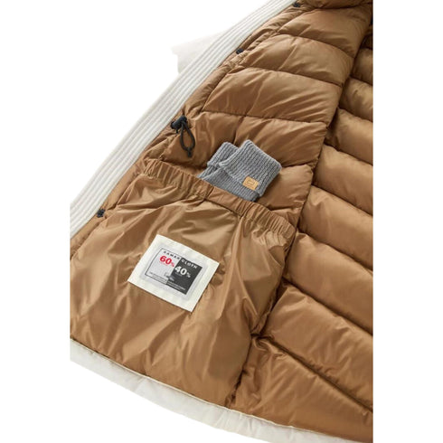 Woolrich Parka lungo Parka Uomo lungo in tessuto Ramar Bianco - Francavilla Moda