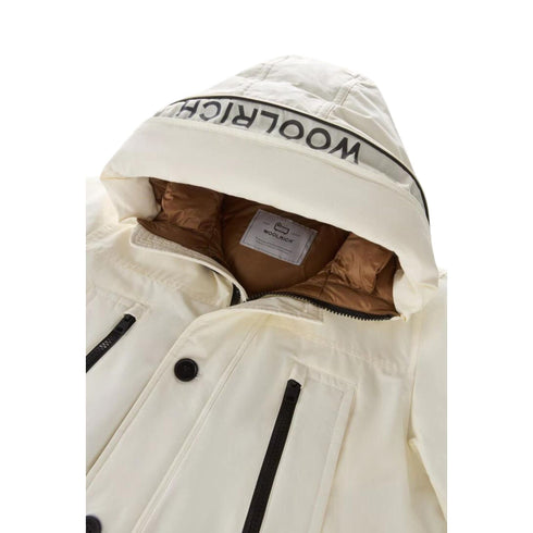 Woolrich Parka lungo Parka Uomo lungo in tessuto Ramar Bianco - Francavilla Moda