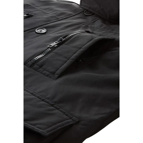 Woolrich Parka lungo Parka Uomo lungo in tessuto Ramar Nero A23-WOOLRICHCFWOOU0866MRUT0001-BLK-S - Francavilla Moda