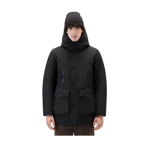Woolrich Parka lungo Parka Uomo lungo in tessuto Ramar Nero A23-WOOLRICHCFWOOU0866MRUT0001-BLK-S - Francavilla Moda