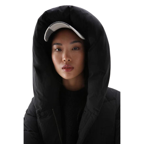 Woolrich Piumino lungo Piumino Donna lungo Puffy Nero - Francavilla Moda