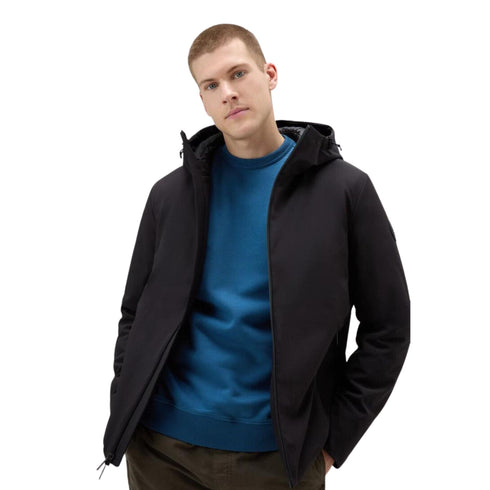 Woolrich Piumino corto Piumino Uomo corto Pacific in softshell Nero - Francavilla Moda