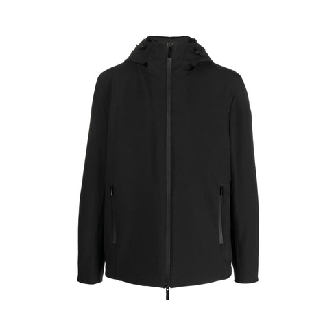 Piumino Uomo corto Pacific in softshell Nero Woolrich- Francavilla Moda