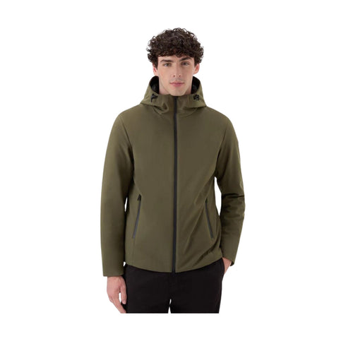 Woolrich Piumino corto Piumino Uomo corto Pacific in softshell Verde militare A23-WOOLRICHCFWOOU0791MRUT3496-614-S - Francavilla Moda
