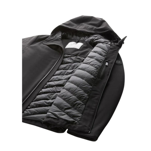 Woolrich Piumino corto Piumino Uomo corto Pacific in softshell Nero - Francavilla Moda
