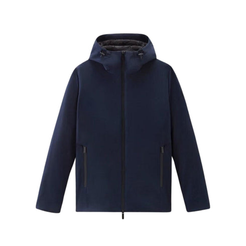 Woolrich Piumino corto Piumino Uomo corto Pacific in softshell Blu A23-WOOLRICHCFWOOU0791MRUT3496-3989-S - Francavilla Moda
