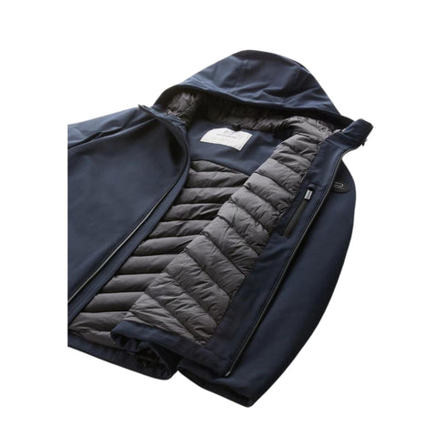 Woolrich Piumino corto Piumino Uomo corto Pacific in softshell Blu A23-WOOLRICHCFWOOU0791MRUT3496-3989-S - Francavilla Moda