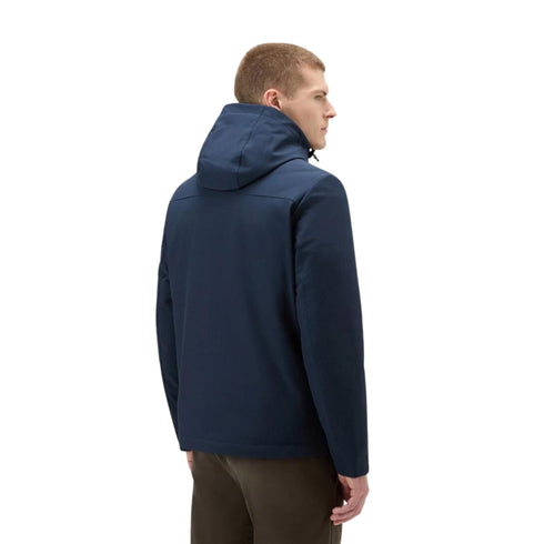 Woolrich Piumino corto Piumino Uomo corto Pacific in softshell Blu A23-WOOLRICHCFWOOU0791MRUT3496-3989-S - Francavilla Moda