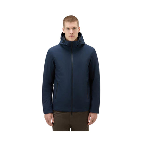 Woolrich Piumino corto Piumino Uomo corto Pacific in softshell Blu A23-WOOLRICHCFWOOU0791MRUT3496-3989-S - Francavilla Moda