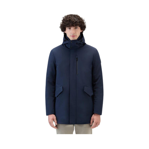 Woolrich Piumino lungo Piumino Uomo lungo in softshell Blu A23-WOOLRICHCFWOOU0792MRUT3496-3989-S - Francavilla Moda