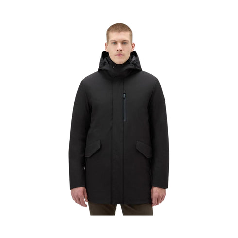 Woolrich Piumino lungo Piumino Uomo lungo in softshell Nero - Francavilla Moda