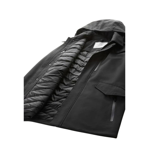 Woolrich Piumino lungo Piumino Uomo lungo in softshell Nero - Francavilla Moda