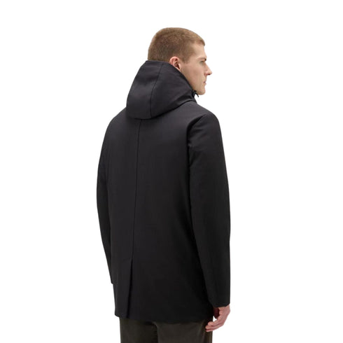 Woolrich Piumino lungo Piumino Uomo lungo in softshell Nero - Francavilla Moda