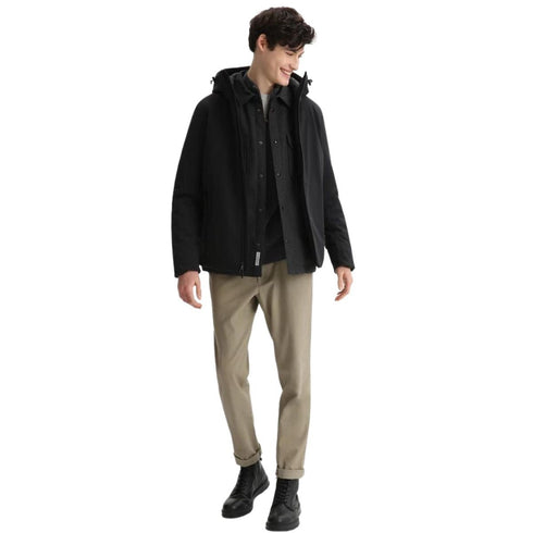 Piumino Uomo Pacific Softshell impermeabile Nero WOOLRICH- Francavilla Moda