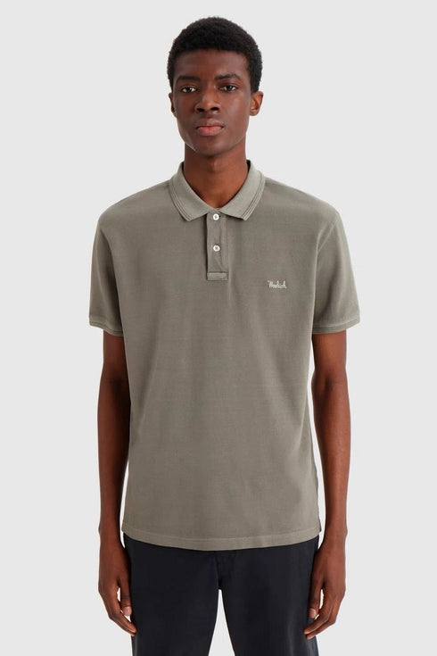 Polo Uomo in cotone effetto vintage Safari WOOLRICH- Francavilla Moda