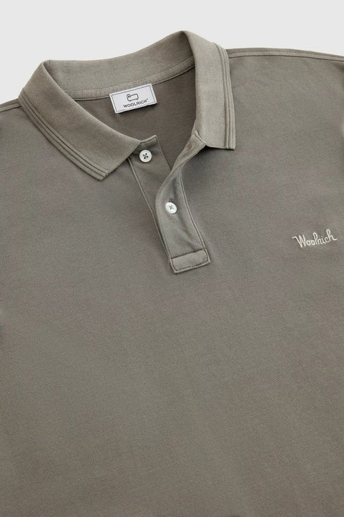 Polo Uomo in cotone effetto vintage Safari WOOLRICH- Francavilla Moda