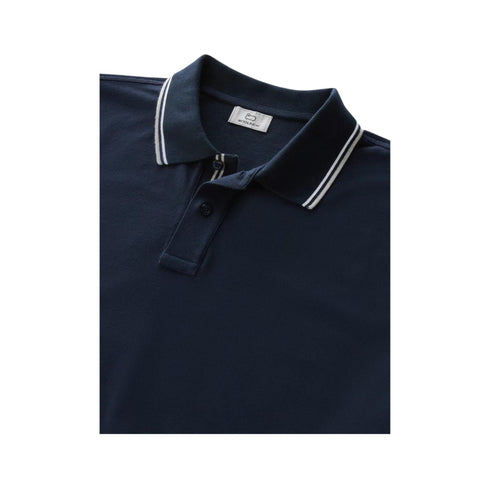 Polo Uomo Monterey in piqué di cotone Blu WOOLRICH- Francavilla Moda