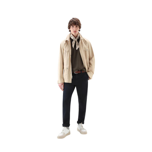 Polo Uomo Monterey in piqué di cotone Verde WOOLRICH- Francavilla Moda