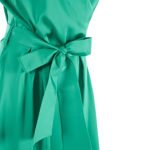 Abito Donna fluido incrociato Verde Yes Zee- Francavilla Moda