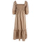 Abito Donna lungo con balza Beige YES ZEE- Francavilla Moda