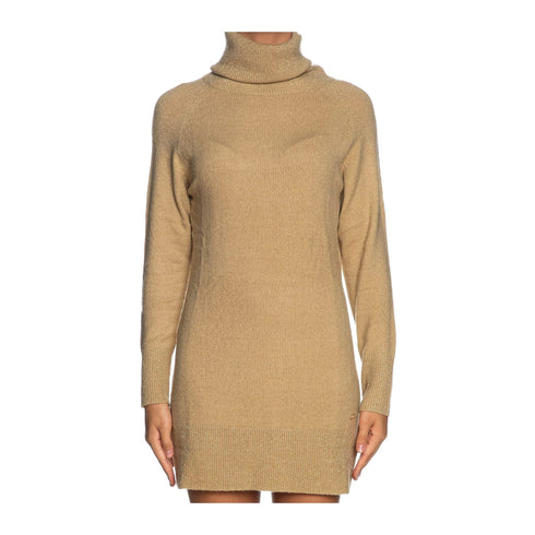 Abito Donna mini in maglia Beige Yes Zee- Francavilla Moda