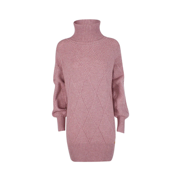 Yes Zee Abito corto Abito Donna modello dolcevita Rosa A23-YESZEEA049IM00-0441-XS - Francavilla Moda