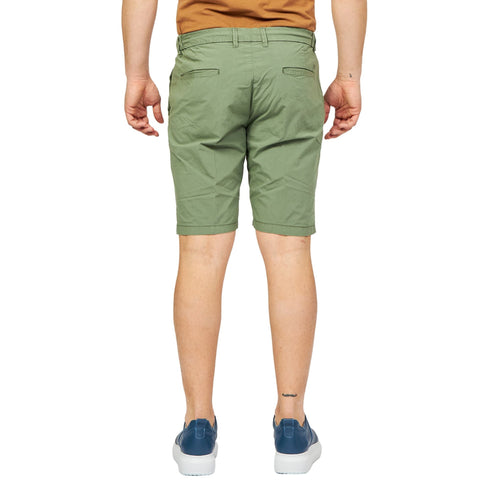 Bermuda Uomo chino con coulisse Verde militare Yes Zee- Francavilla Moda