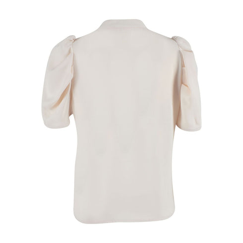 Camicia Donna con maniche corte a sbuffo Cipria YES ZEE- Francavilla Moda