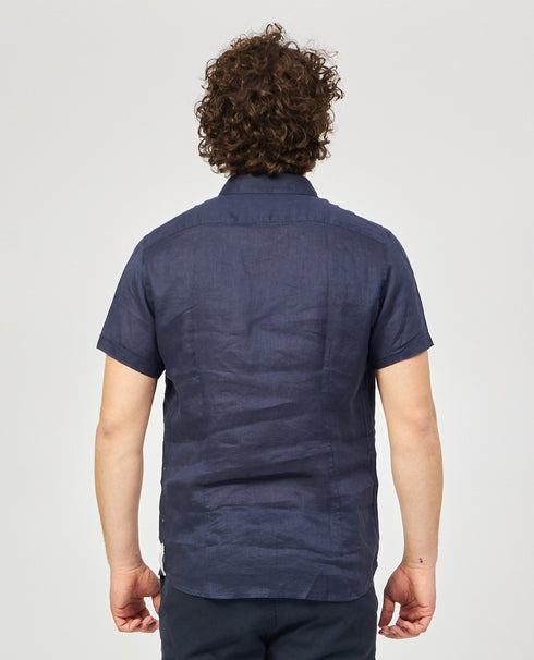 Camicia Uomo collo francese Blu Yes Zee- Francavilla Moda