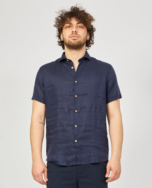 Camicia Uomo collo francese Blu Yes Zee- Francavilla Moda