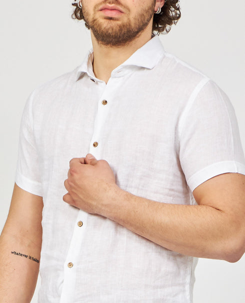 Camicia Uomo collo francese Bianco Yes Zee- Francavilla Moda