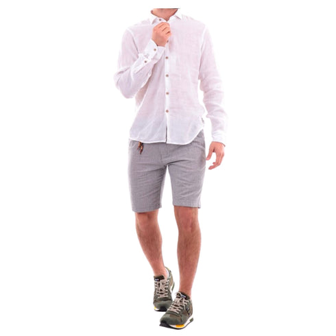 Camicia Uomo in puro lino Bianco Yes Zee- Francavilla Moda