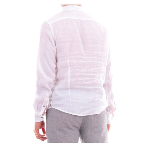 Camicia Uomo in puro lino Bianco Yes Zee- Francavilla Moda