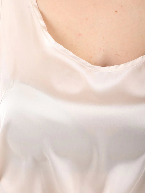 Canotta Donna effetto raso Cipria Yes Zee- Francavilla Moda