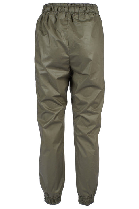 Donna Pantalone P333EN00 con coulisse e fondo arricciato Verde militare YES ZEE- Francavilla Moda