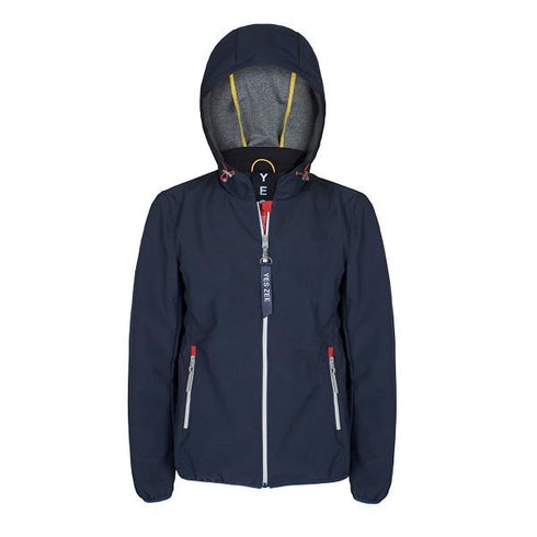 Giubbino Uomo J529QM00 in softshell con cappuccio Blu YES ZEE- Francavilla Moda