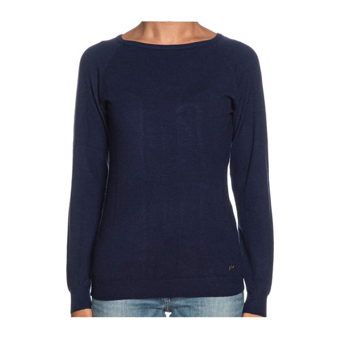 Maglia Donna con scollo a barca Blu Yes Zee- Francavilla Moda